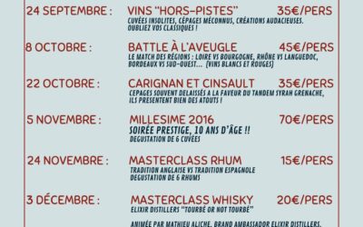 Nouveau programme des soirées dégustation !